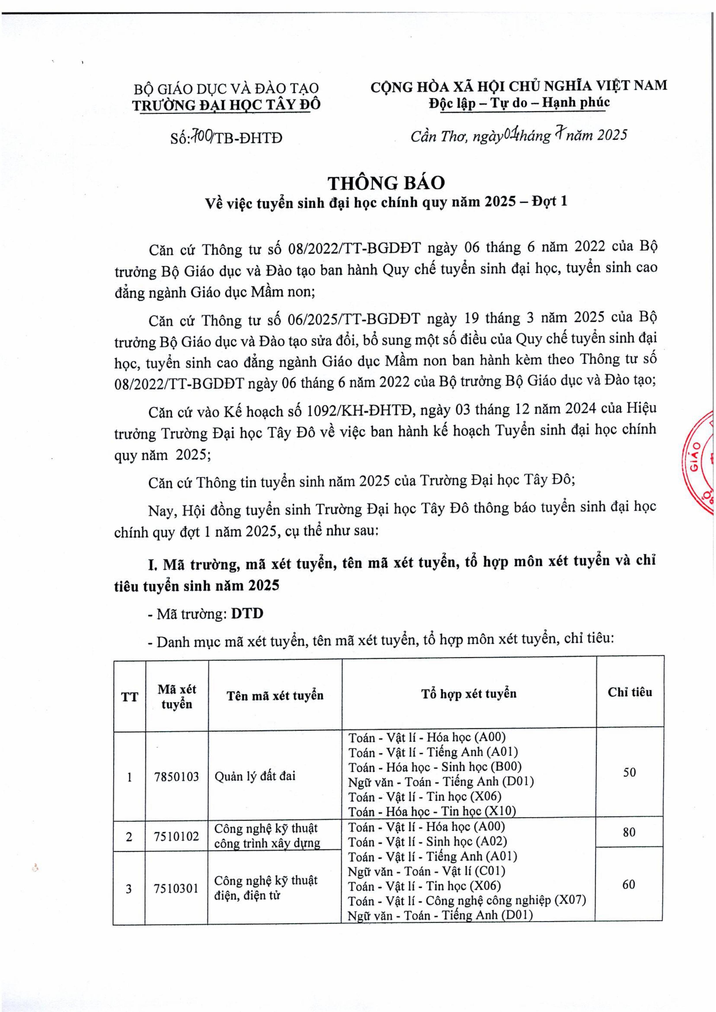 TB so 700 Vv tuyen sinh DH chinh quy nam 2025 - dot 1 - updated-images-0.jpg
